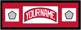 Detroit Nameplate & 2 Stanley Cup Finals Patch - Home Red (2007-2017) - Single Mat 2