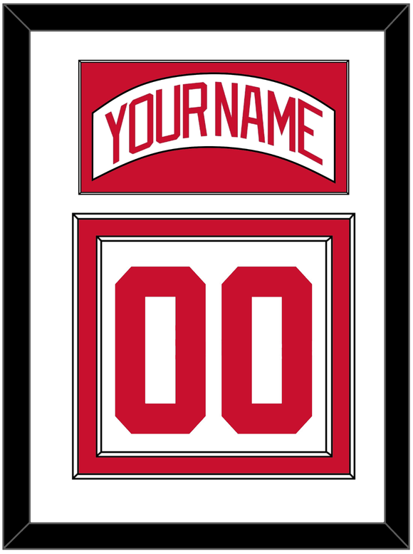 Detroit Nameplate & Number (Back) - Home White (1983-1987) - Double Mat 1