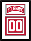 Detroit Nameplate & Number (Back) - Road Red (1987-2007) - Triple Mat 1