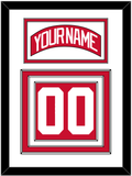 Detroit Nameplate & Number (Back) - Home Red - Triple Mat 1