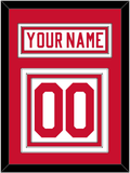 Detroit Nameplate & Number (Back) - Home White (1977-1982) - Triple Mat 1