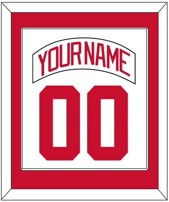Detroit Nameplate & Number (Back) Combined - Home White (1983-1987) - Single Mat 1