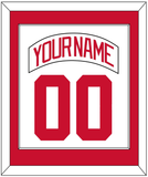 Detroit Nameplate & Number (Back) Combined - Road White - Single Mat 1