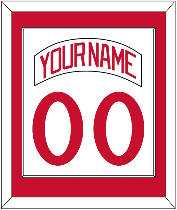 Detroit Nameplate & Number (Back) Combined - Home White (1982-1983) - Single Mat 1