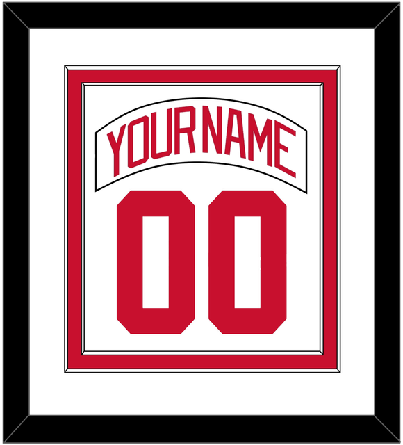 Detroit Nameplate & Number (Back) Combined - Home White (1983-1987) - Double Mat 1