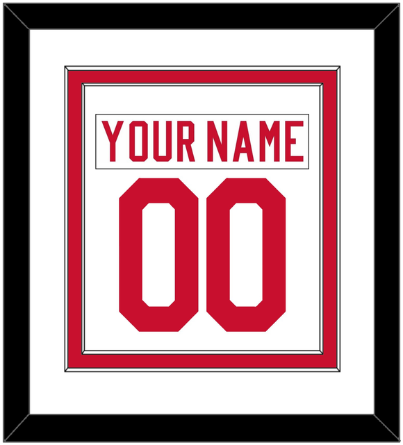 Detroit Nameplate & Number (Back) Combined - Home White (1977-1982) - Double Mat 1