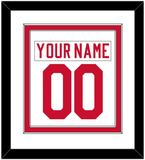 Detroit Nameplate & Number (Back) Combined - Home White (1977-1982) - Double Mat 1
