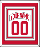 Detroit Nameplate & Number (Back) Combined - Road White (2007-2017) - Triple Mat 1
