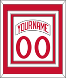 Detroit Nameplate & Number (Back) Combined - Home White (1982-1983) - Triple Mat 1