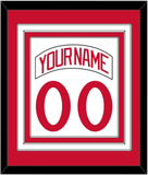 Detroit Nameplate & Number (Back) Combined - Home White (1982-1983) - Triple Mat 1
