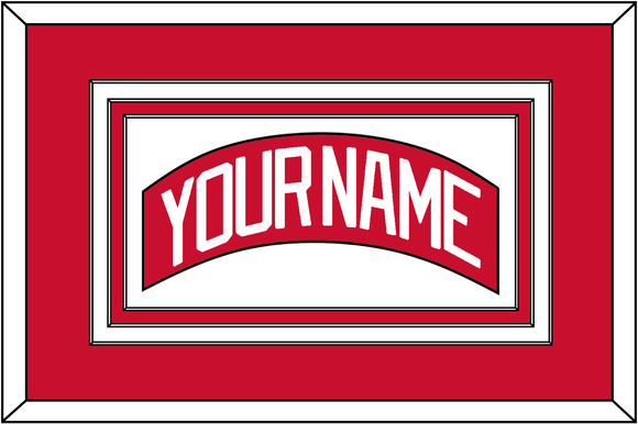 Detroit Nameplate - Home Red - Triple Mat 1
