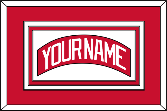 Detroit Nameplate - Road Red (1982-1983) - Triple Mat 1