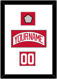 Detroit Nameplate, Number (Shoulder) & Stanley Cup Finals Patch - Home White (1997-2007) - Single Mat 1