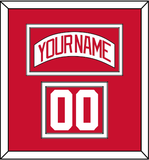 Detroit Nameplate & Number (Shoulder) - Road White (2007-2017) - Double Mat 1