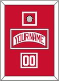 Detroit Nameplate, Number (Shoulder) & Stanley Cup Finals Patch - Home White (1997-2007) - Double Mat 1