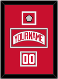 Detroit Nameplate, Number (Shoulder) & Stanley Cup Finals Patch - Road White (2007-2017) - Double Mat 1