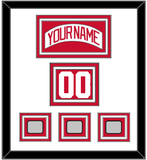 Detroit Nameplate, Number (Shoulder) & 3 Stanley Cup Finals Patches - Home White (1997-2007) - Triple Mat 1