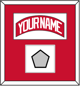 Detroit Nameplate & 2008 Stanley Cup Champions Patch - Home Red (2007-2017) - Single Mat 1