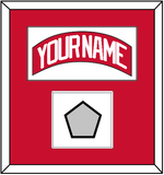 Detroit Nameplate & 2008 Stanley Cup Champions Patch - Home Red (2007-2017) - Single Mat 1