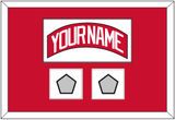 Detroit Nameplate & 2 Stanley Cup Finals Patch - Home Red (2007-2017) - Single Mat 1