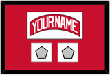 Detroit Nameplate & 2 Stanley Cup Finals Patch - Home Red (2007-2017) - Single Mat 1