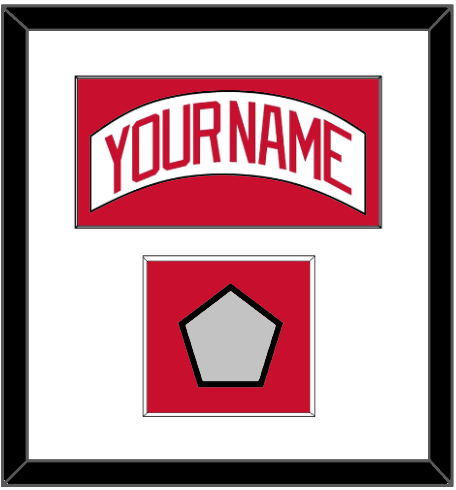 Detroit Nameplate & Stanley Cup Finals Patch - Road White (2007-2017) - Single Mat 1