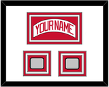 Detroit Nameplate & 2 Stanley Cup Finals Patch - Home White (1997-2007) - Triple Mat 1