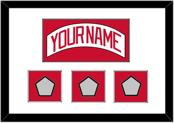 Detroit Nameplate & 1997, 1998 & 2002 Stanley Cup Finals Jersey Patches - Home White (1997-2007) - Single Mat 1