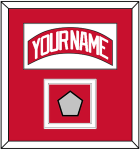 Detroit Nameplate & Stanley Cup Finals Patch - Road Red (1997-2007) - Double Mat 2