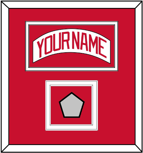 Detroit Nameplate & Stanley Cup Finals Patch - Home White (1997-2007) - Double Mat 1