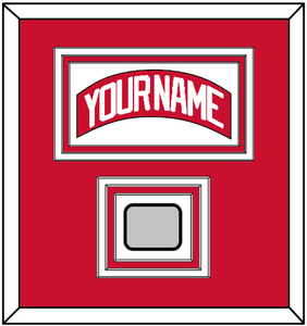 Detroit Nameplate & Stanley Cup Finals Patch - Home Red (2007-2017) - Triple Mat 1