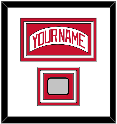 Detroit Nameplate & 2008 Stanley Cup Champions Patch - Road White (2007-2017) - Triple Mat 1