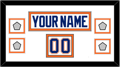 Edmonton Nameplate, Number (Shoulder) & 4 Stanley Cup Champions Patches - Home White (1981-1994) - Signature Tier 1
