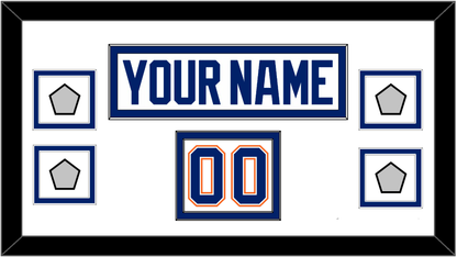 Edmonton Nameplate, Number (Shoulder) & 4 Stanley Cup Champions Patches - Home White (1981-1994) - Signature Tier 2