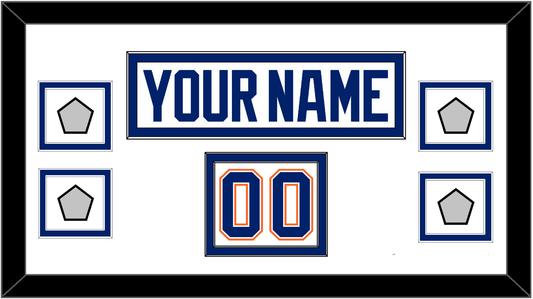 Edmonton Nameplate, Number (Shoulder) & 4 Stanley Cup Champions Patches - Home White (1981-1994) - Signature Tier 2