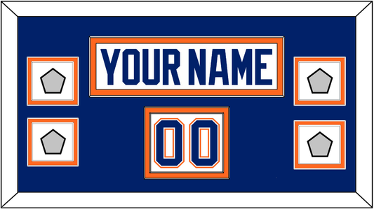 Edmonton Nameplate, Number (Shoulder) & 4 Stanley Cup Champions Patches - Home White (1981-1994) - Signature Tier 3