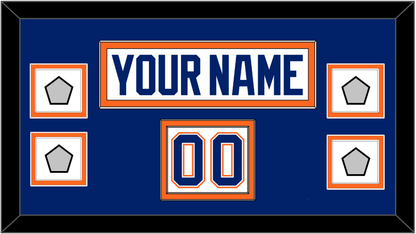 Edmonton Nameplate, Number (Shoulder) & 4 Stanley Cup Champions Patches - Home White (1981-1994) - Signature Tier 3