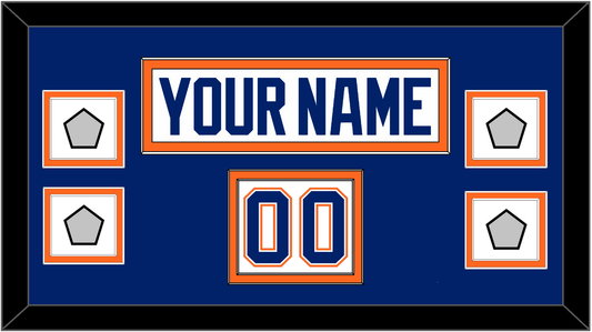 Edmonton Nameplate, Number (Shoulder) & 4 Stanley Cup Champions Patches - Home White (1981-1994) - Signature Tier 3