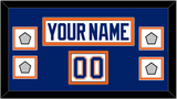 Edmonton Nameplate, Number (Shoulder) & 4 Stanley Cup Champions Patches - Home White (1981-1994) - Double Mat 3