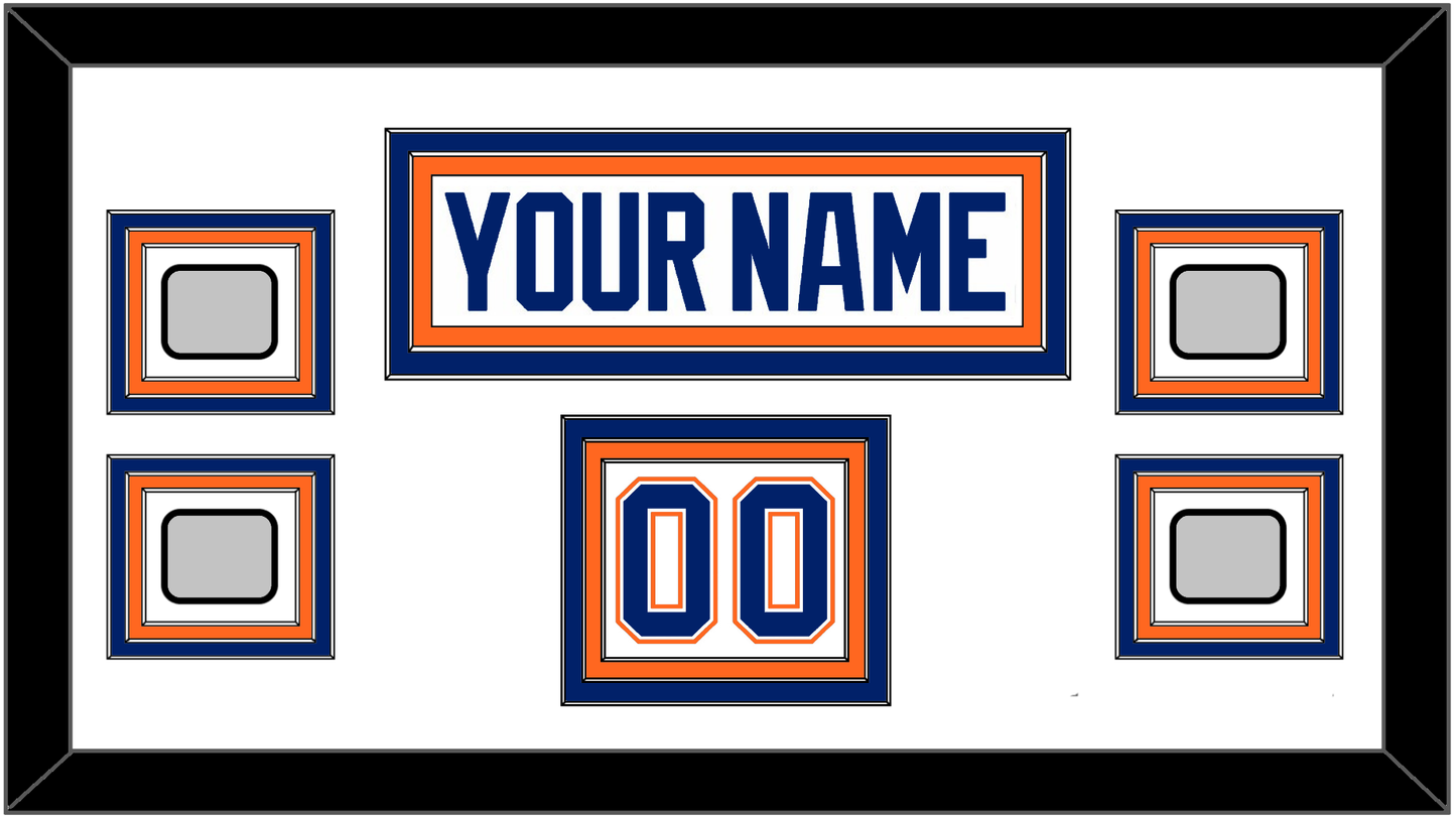 Edmonton Nameplate, Number (Shoulder) & 4 Stanley Cup Champions Patches - Home White (1981-1994) - Premier Tier 1