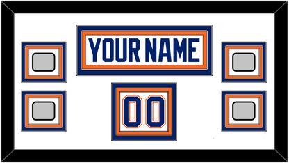 Edmonton Nameplate, Number (Shoulder) & 4 Stanley Cup Champions Patches - Home White (1981-1994) - Premier Tier 1