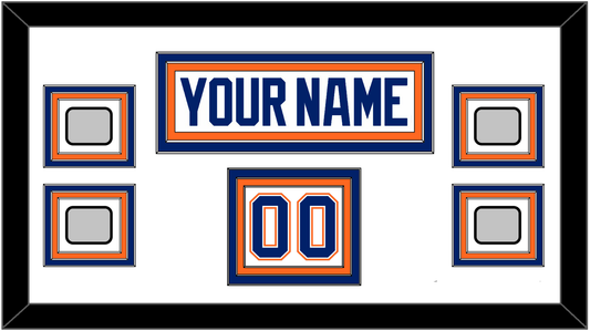Edmonton Nameplate, Number (Shoulder) & 4 Stanley Cup Champions Patches - Home White (1981-1994) - Premier Tier 1