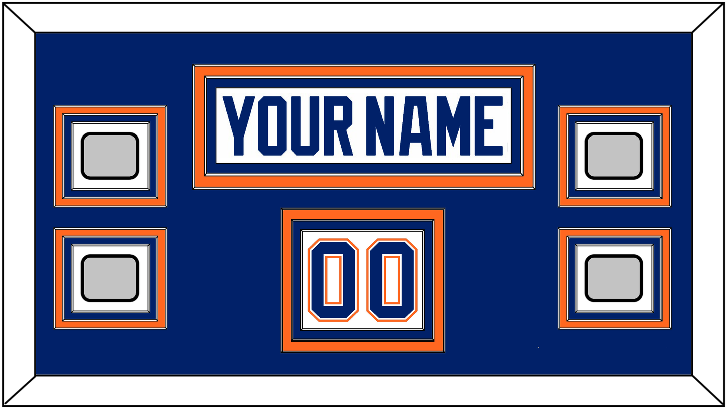 Edmonton Nameplate, Number (Shoulder) & 4 Stanley Cup Champions Patches - Home White (1981-1994) - Premier Tier 2
