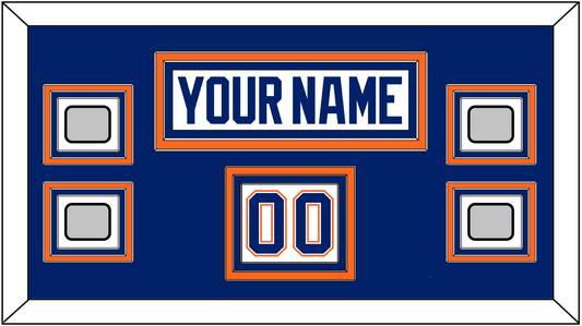 Edmonton Nameplate, Number (Shoulder) & 4 Stanley Cup Champions Patches - Home White (1981-1994) - Premier Tier 2