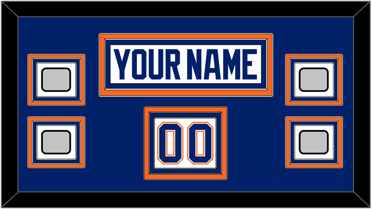 Edmonton Nameplate, Number (Shoulder) & 4 Stanley Cup Champions Patches - Home White (1981-1994) - Premier Tier 2