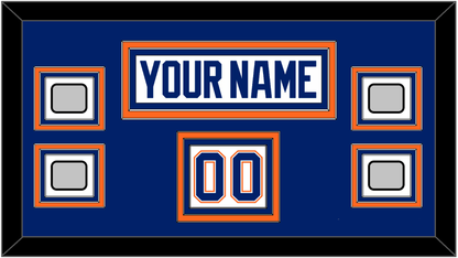 Edmonton Nameplate, Number (Shoulder) & 4 Stanley Cup Champions Patches - Home White (1981-1994) - Premier Tier 2