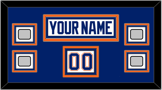 Edmonton Nameplate, Number (Shoulder) & 4 Stanley Cup Champions Patches - Home White (1981-1994) - Premier Tier 2