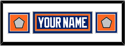 Edmonton Nameplate & 2 Stanley Cup Champions Patches - Road Blue (1981-1994) - Signature Tier 3