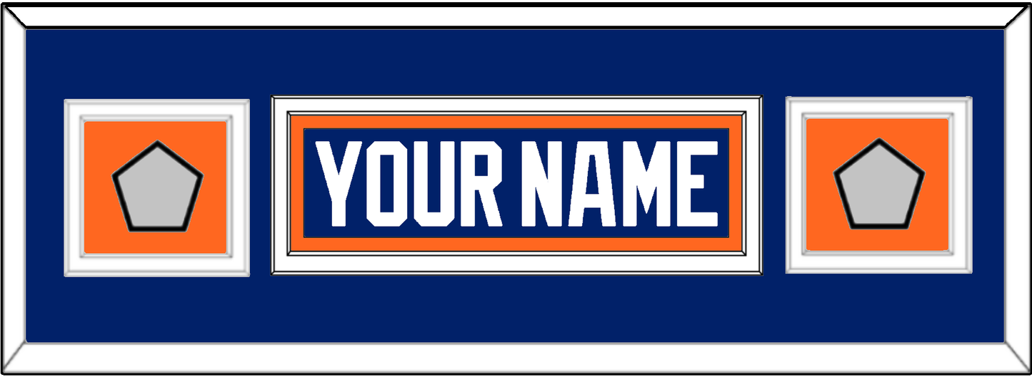 Edmonton Nameplate & 2 Stanley Cup Champions Patches - Road Blue (1981-1994) - Signature Tier 4