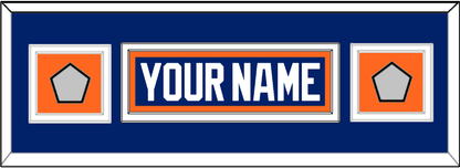 Edmonton Nameplate & 2 Stanley Cup Champions Patches - Road Blue (1981-1994) - Signature Tier 4